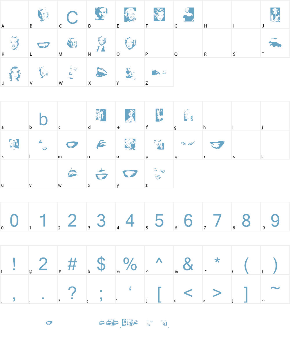 Monroe Dingbats Font Character